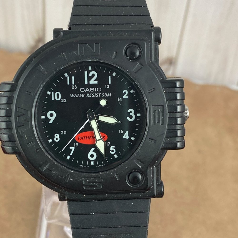 Vintage Rare Original Casio Pathfinder 706 MW-45 DM Watch Black 9 inch Strap - Picture 2 of 8